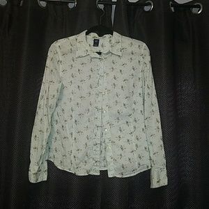 Button down long sleeve  top